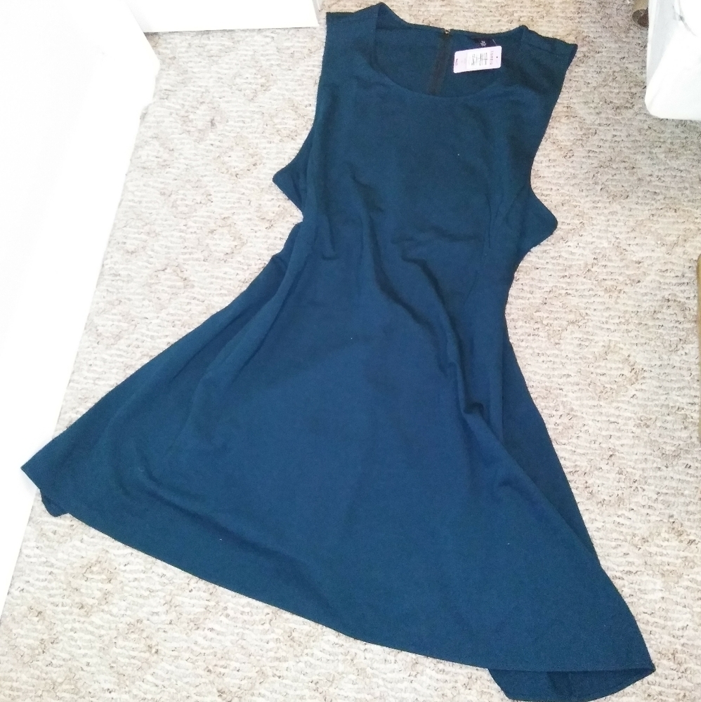COPY - A line torrid teal ponte tank dress